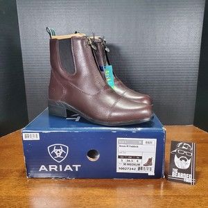 Ariat Kids Devon IV Paddock Light Brown Zipper Boots- Size US 5 - 10027243